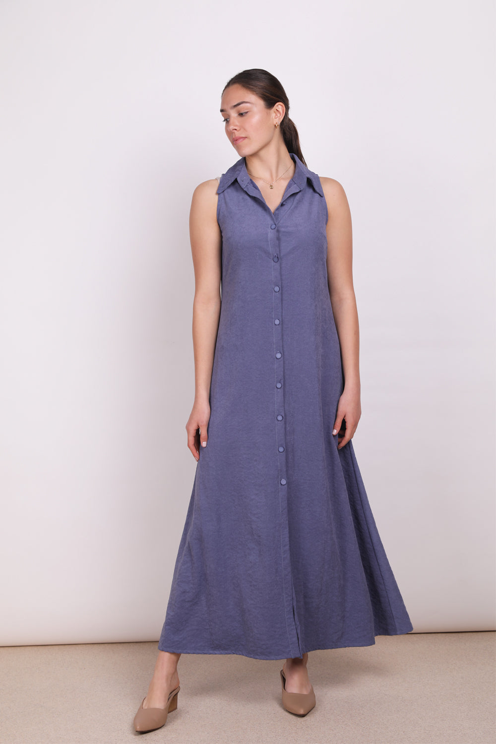 שמלת  מקסי  ערב בצבע כחול בהיר - שמלת אלן