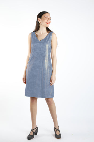 שמלת מיני כחול פטרול- רמון
