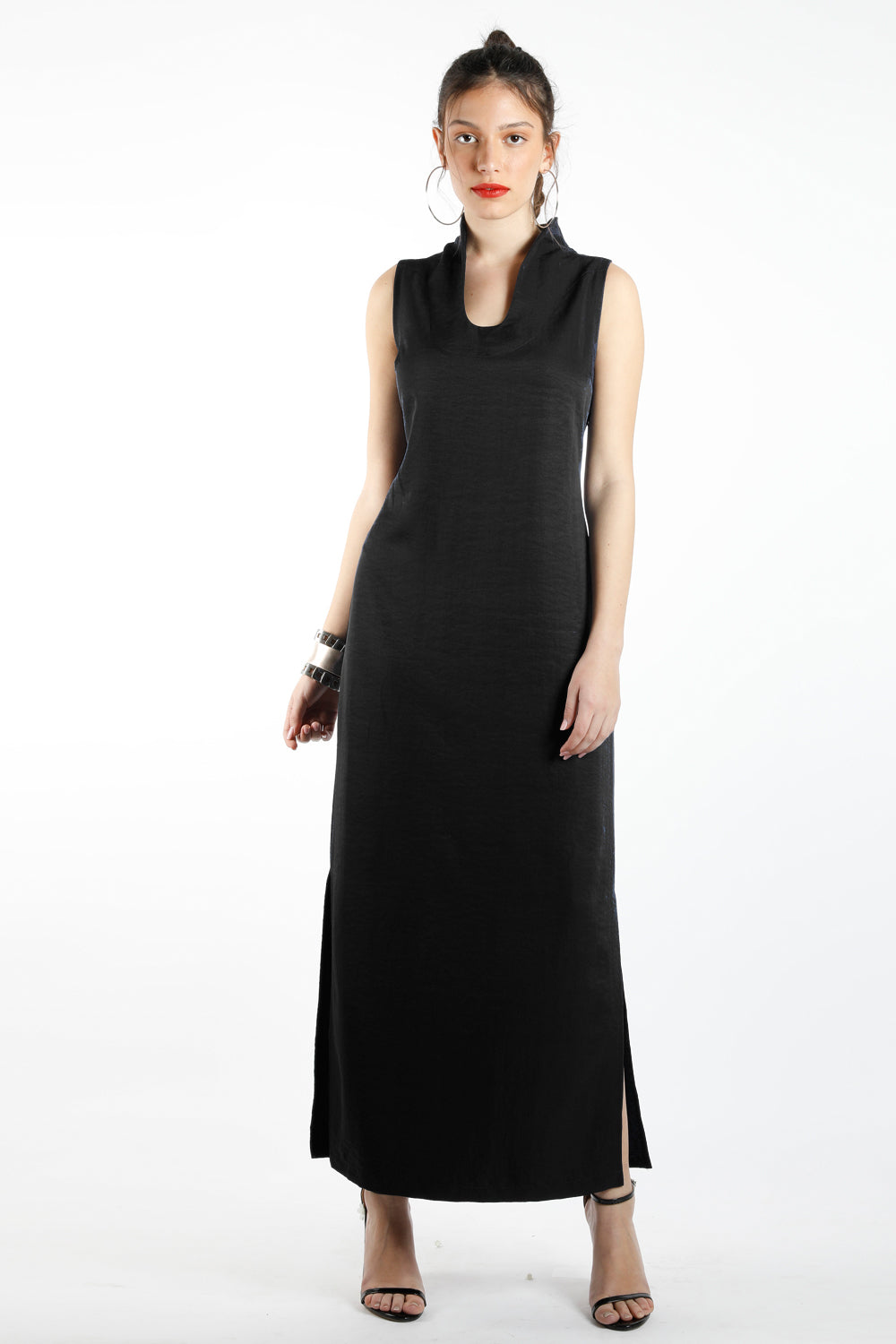 שמלת ערב  מקסי שחורה- ליבלין
